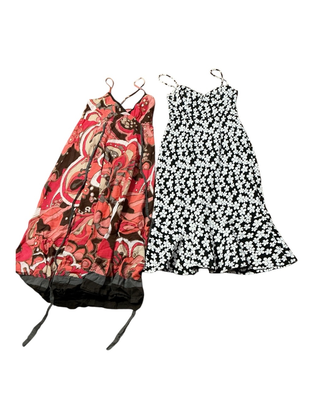 Hutch Girls' Pink & Black Floral and Abstract Sundress Set